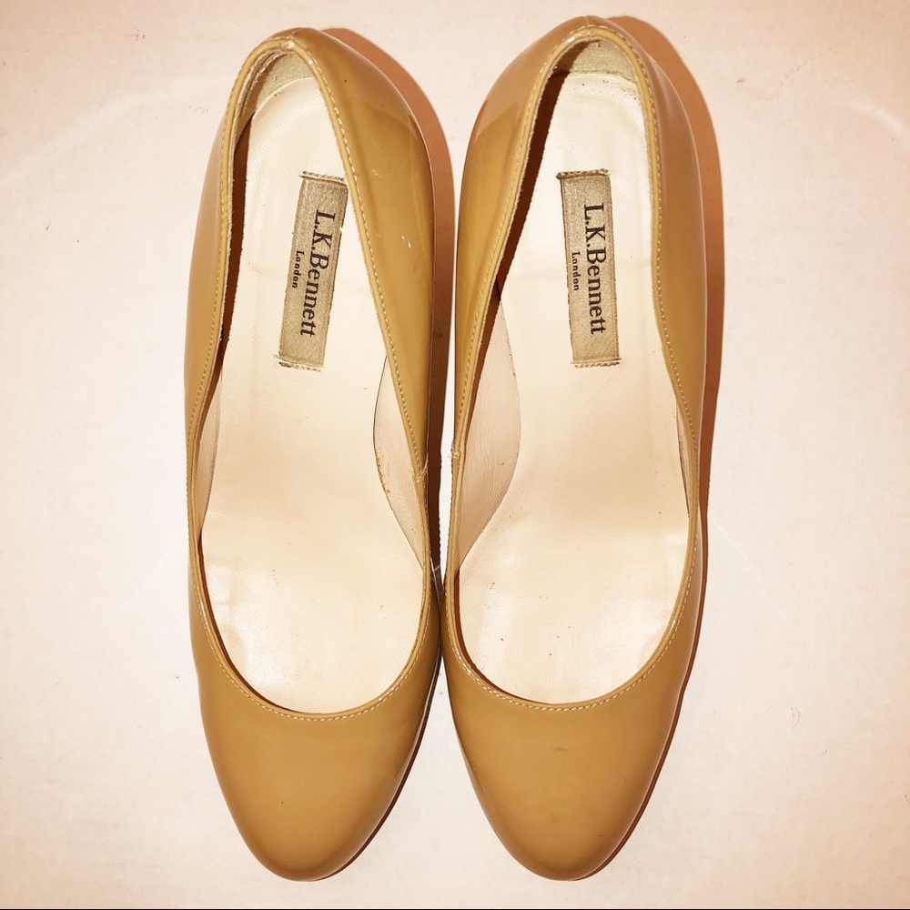 LK Bennett Sledge Platform Pumps Neutral Sz 38